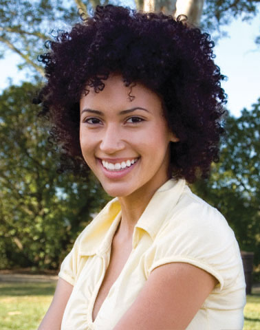 Woman smiling
